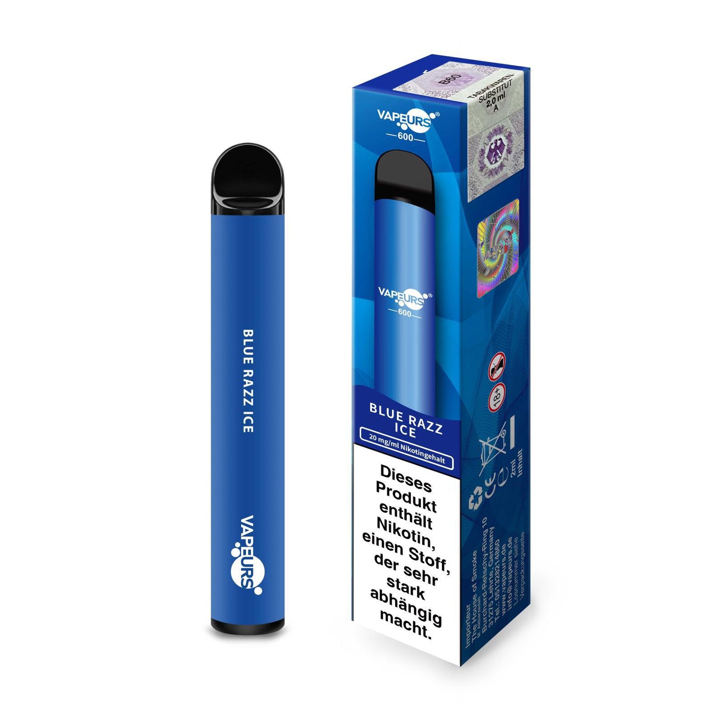 VAPEURS – BLUE RAZZ ICE 10 Stk.